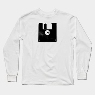 Retro Music Player Computer Floppy Disc Long Sleeve T-Shirt